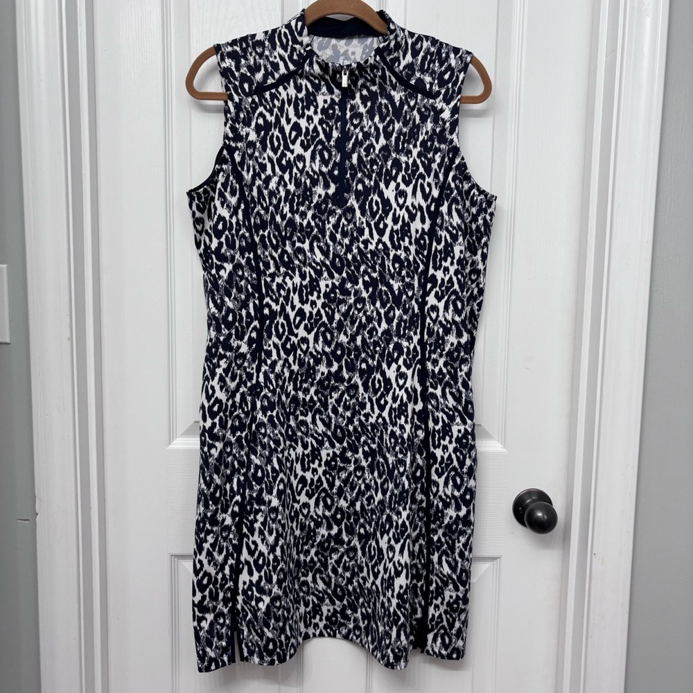 Black & White Animal Print Sleeveless Dress | Tail Activewear L